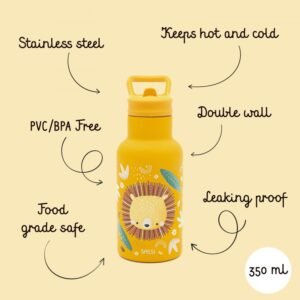 500 ml Vacuum Insulated Steel Bottle - Chompy the Lion - Image 5
