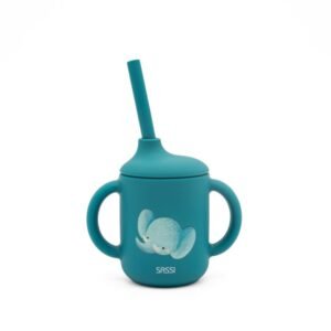 Silicone Straw Cup - Chewy the wise elephant