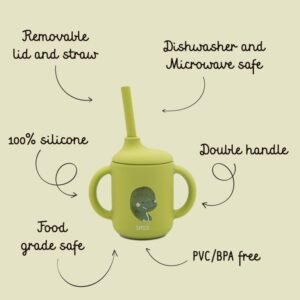 Silicone Straw Cup - Cracky the Dinosaur - Image 4